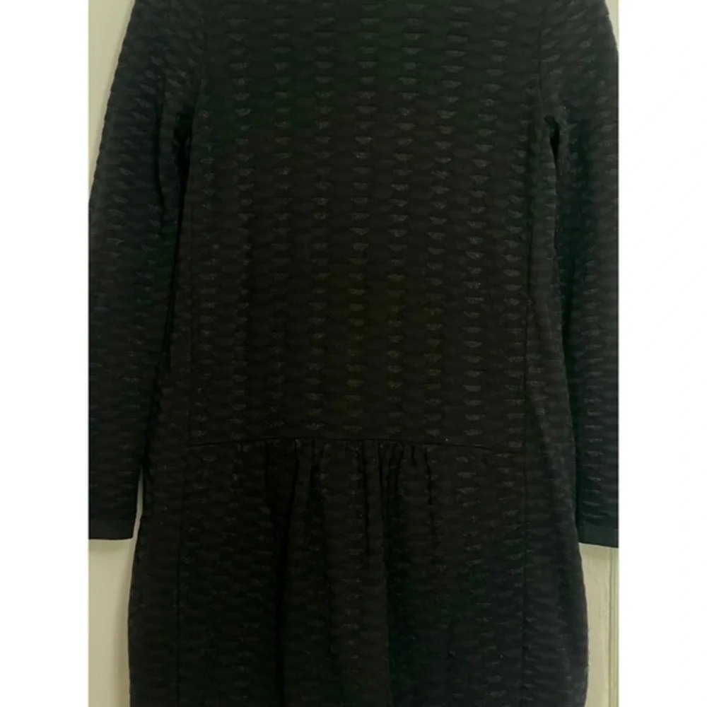 VALENTINO MISSONI BLACK  OPEN STYLE KNIT‎ SHIFT MINI DRESS LONG SLEEVE EU 42 - Picture 3 of 11